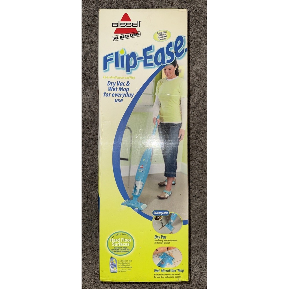 BISSELL Flip-Ease Dry Vac/Wet‎ Mop  2006 Rechargeable New In Box NOS